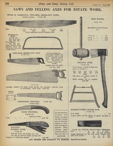 Page du catalogue des magasins Army and Navy - English School