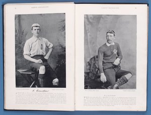 Page de Célèbres Footballeurs 1895-96, avec Thomas Crawshaw et William Bancroft, 1896