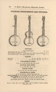 Page du Catalogue Illustré des Instruments de Musique de G Butler - English School