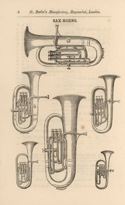Page du catalogue illustré des instruments de musique de G Butler - English School