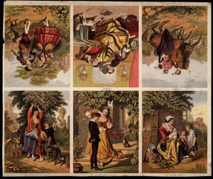 Page de découpes imprimées victoriennes - English School