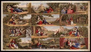 Page de découpes imprimées victoriennes