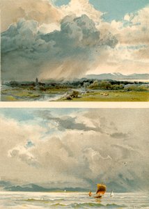 Peinture des ciels (lithographie couleur) - English School