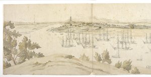 Panorama (moitié gauche) de Whampoa depuis l