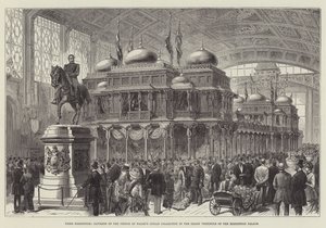 Exposition de Paris, pavillon de la collection indienne du prince de Galles dans le grand vestibule du palais de l