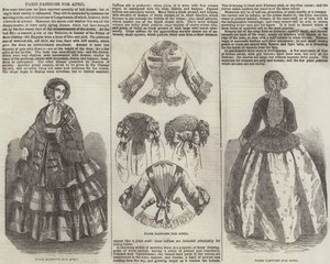 Modes parisiennes pour avril (gravure)