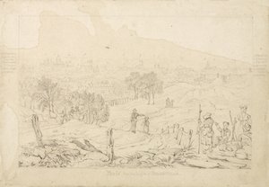 Paris depuis les hauteurs de Belleville, 1815 - English School