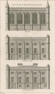 Partie du Palais de Whitehall construit par le Cardinal Wolsey - English School