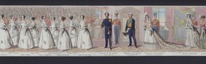Partie du panorama du mariage de la reine Victoria, c.1840