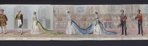 Partie du panorama du mariage de la reine Victoria, vers 1840
