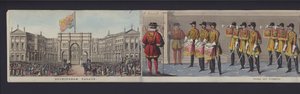 Partie du panorama du mariage de la reine Victoria, vers 1840 (aquatinte colorée à la main) - English School