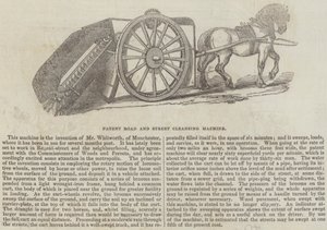 Machine brevetée de nettoyage des routes et des rues (gravure)