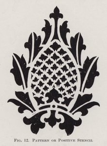 Motif ou pochoir positif (lithographie) - English School