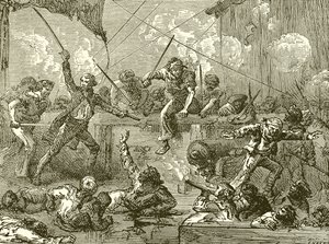 Paul Jones abordant le Serapis