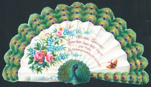 Paon, Carte de Noël