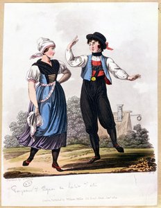 Danse paysanne à Eger, Bohême, gravée par William Poole, 1804
