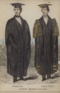 Pensionnaire, Fellow Commoner, Sidney Sussex College - English School