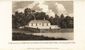 Vue en perspective du chenil de Sir William Rowley à Tendring Hall, Suffolk