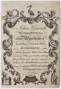 Étainier, John Kenrick, carte de visite
