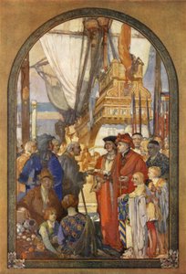 Philippe de Bourgogne présente une charte aux Marchands Aventuriers