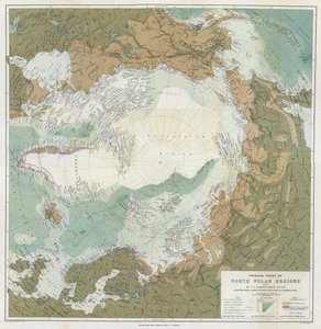Carte physique des régions polaires nord