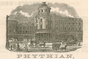 Phythian, grossiste et détaillant de thé et entrepôt étranger, 430 West Strand et 1-3 King William Street, Londres