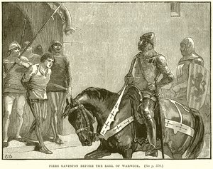 Piers Gaveston devant le comte de Warwick