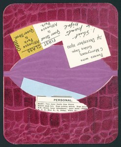 Portefeuille rose avec billets, Carte de Noël
