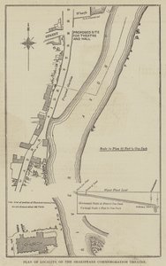 Plan de la localité du théâtre de la commémoration de Shakespeare - English School