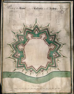 Plan de la citadelle de Calcutta et du Fort William, l