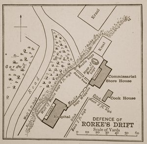 Plan de la défense de Rorke