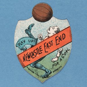 Jouez Newcastle East End Pour Un But, carte Baines en forme de bouclier, 1880-89