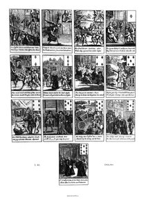 Cartes à jouer représentant la destitution de Henry Sacheverell (c.1674-1724) en 1710, couleur carreau