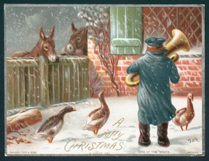 Jouer du trombone dans la neige