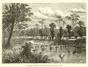 Pont de pontons sur le Prah, janvier 1874 - English School