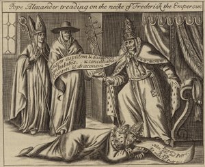 Le Pape Alexandre piétinant le cou de l