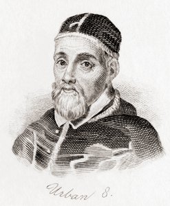 Pape Urbain VIII, c.1568 -1644, né Maffeo Barberini (gravure) - English School
