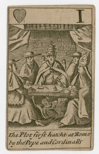 Carte à jouer du complot papiste - English School