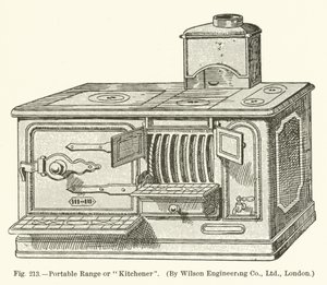 Cuisinière portable ou Kitchener, par Wilson Engineering Company; Londres - English School