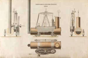 Machine à vapeur portable, conçue par Maudsley, Sons & Field, 1828 - English School