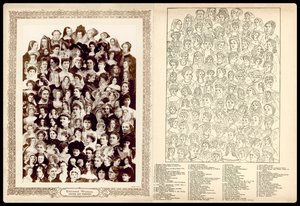 Montage de portraits, c 1910 : Femmes éminentes, littéraires et historiques