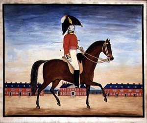 Portrait du capitaine William Manfull du 3e régiment de dragons légers du roi