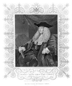 Portrait de Charles Pratt, 1er comte Camden, gravé par H. Robinson