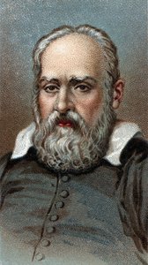 Portrait de Galilée - Galileo Galilei - De la série Leaders of Men - Chromolithographie - École anglaise, 20e siècle.