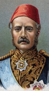 Portrait du général Charles Gordon, soldat britannique - De la série Leaders of Men - Chromolithographie - École anglaise, 20e siècle.