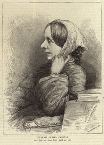 Portrait de Jane Welsh, épouse de Thomas Carlyle - English School