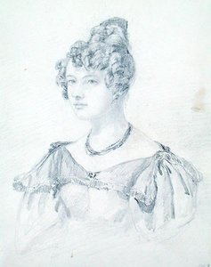 Portrait de M.A.R. par G.B., du carnet de Michael Faraday