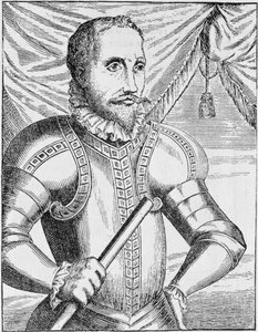 Portrait de Pedro de Valdibia, gouverneur du Chili, de 