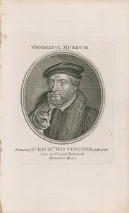 Portrait de Sir Richard Whittington et son chat - English School