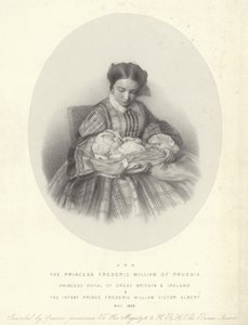 Portrait de Victoria, princesse royale, avec son fils, Frederick William Victor Albert - English School